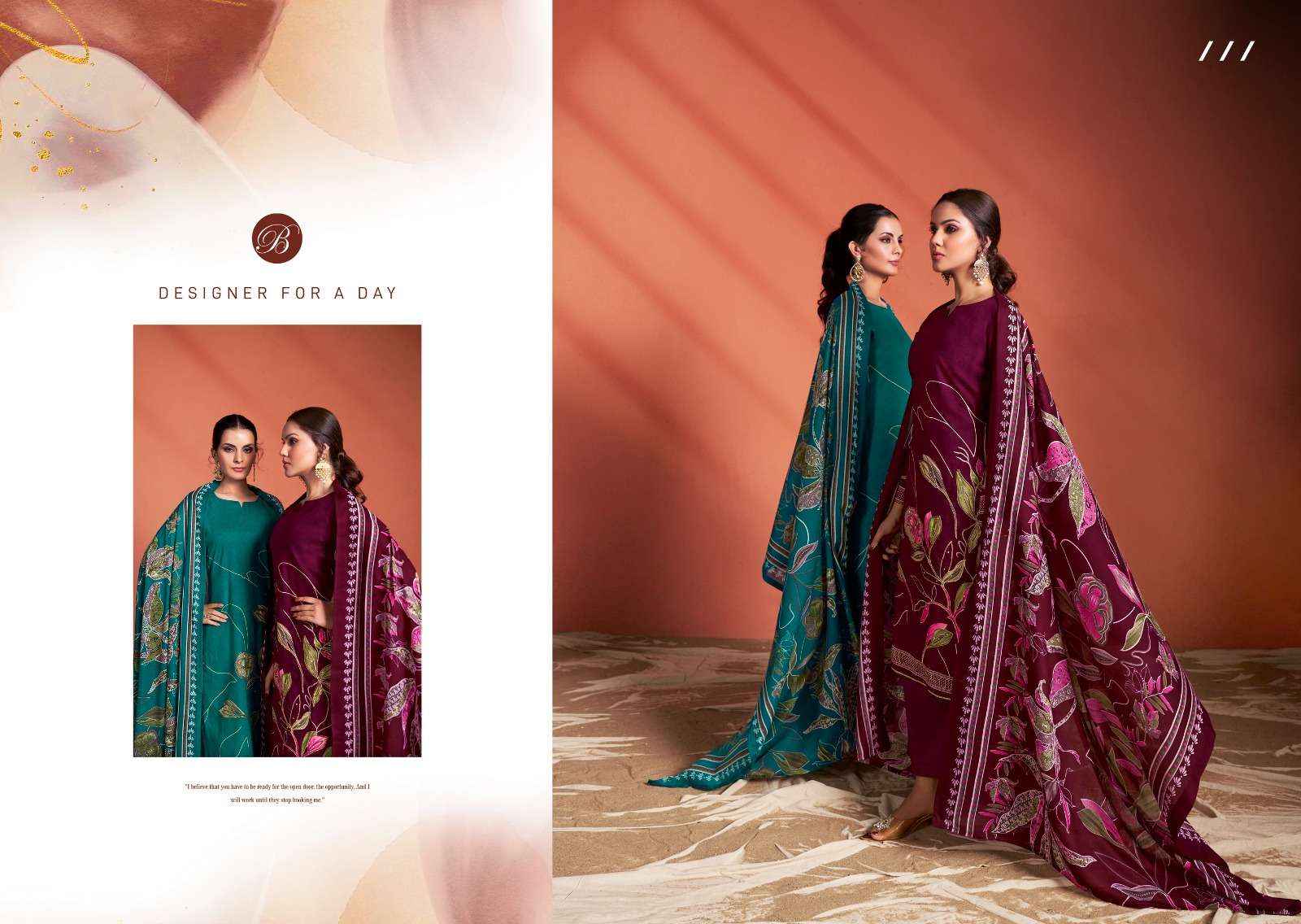 Belliza Samaira Vol 2 Unstitch Fancy Ladies Suit Dress Material Wholesale Price ( 6 Pcs Catalog )