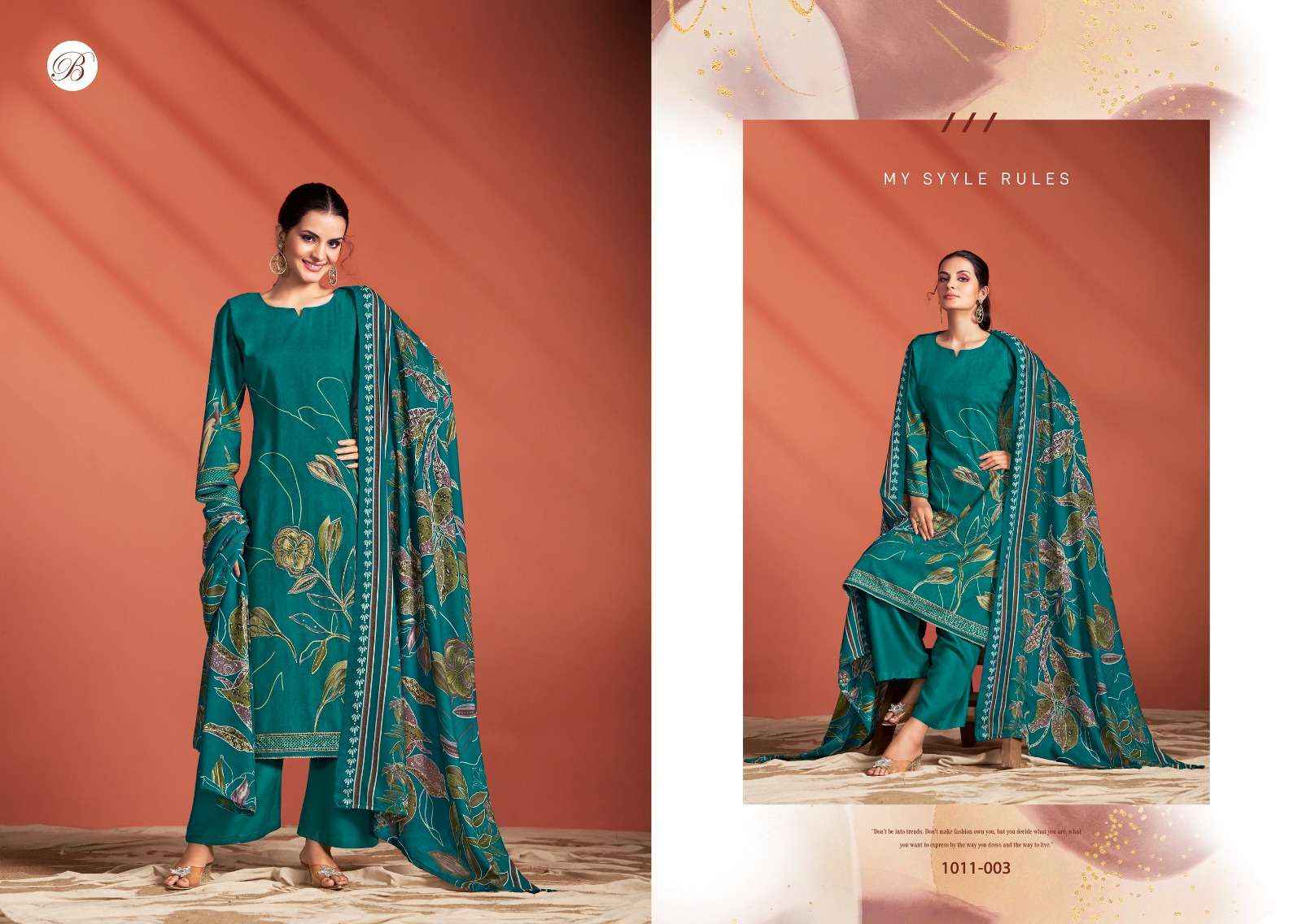 Belliza Samaira Vol 2 Unstitch Fancy Ladies Suit Dress Material Wholesale Price ( 6 Pcs Catalog )