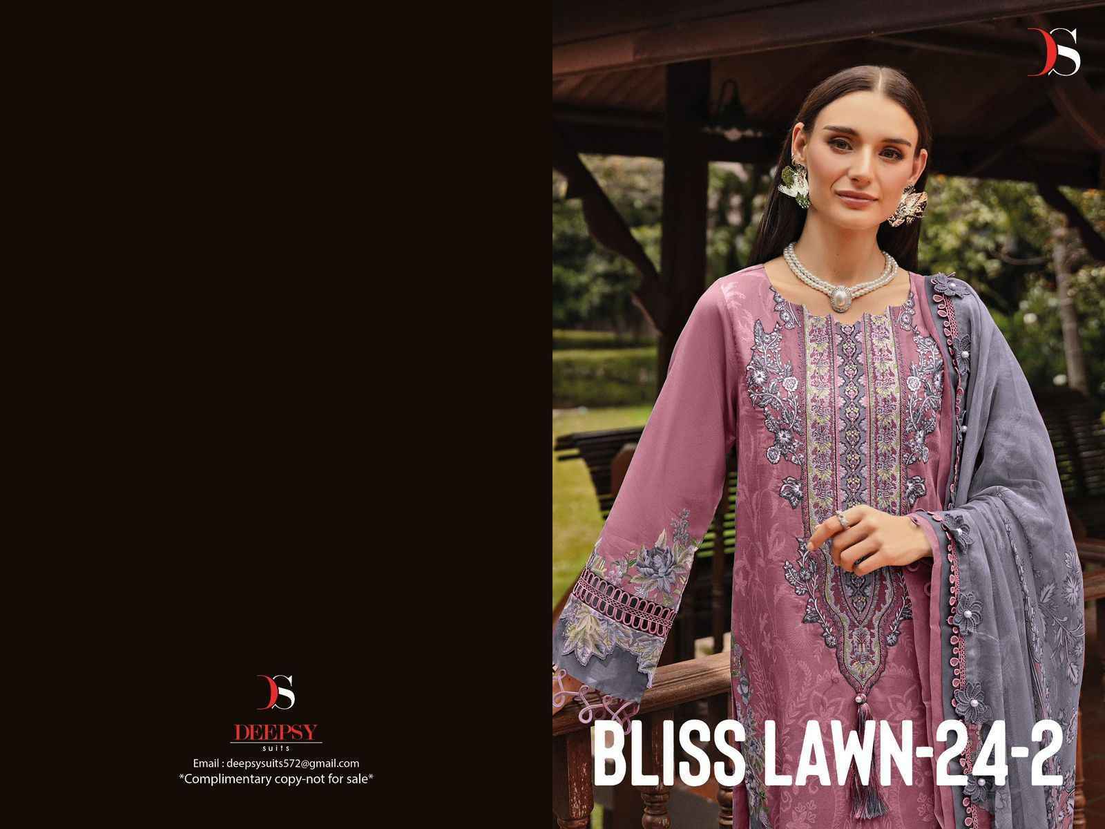 Deepsy Bliss Lawn Vol 24-2 Cotton Dress Material Wholesale Price ( 8 Pcs Catalog )