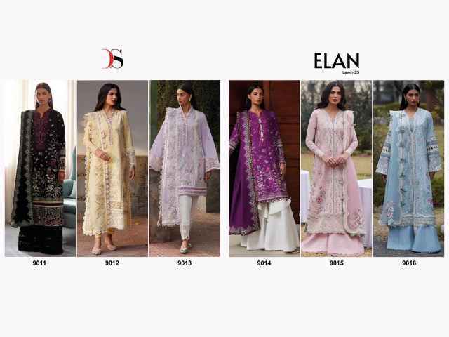 Deepsy Elan Lawn Vol 25 Cotton Dress Materia Wholesale Price ( 6 Pcs Catalog )