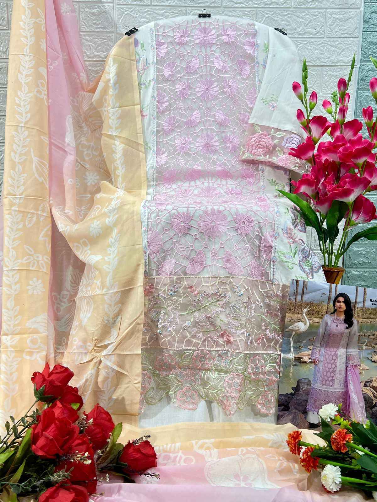 Deepsy Rangrasiya Premium Lawn 24-3 Cotton Dress Material Wholesale Price ( 4 Pcs Catalog )