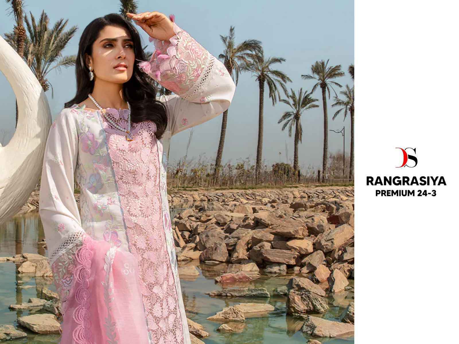 Deepsy Rangrasiya Premium Lawn 24-3 Cotton Dress Material Wholesale Price ( 4 Pcs Catalog )