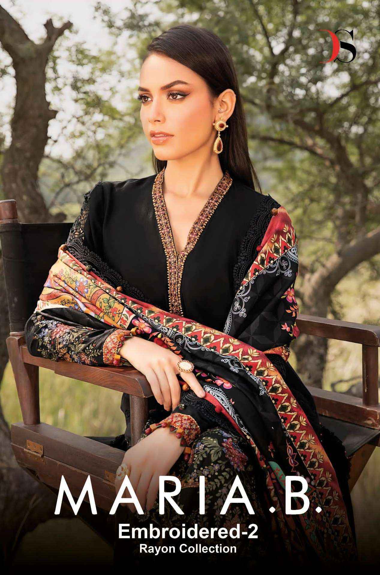 DEEPSY SUITS MARIA B EMBROIDERED VOL 2 RAYON PAKISTANI SUITS ( 6 PCS CATALOG )