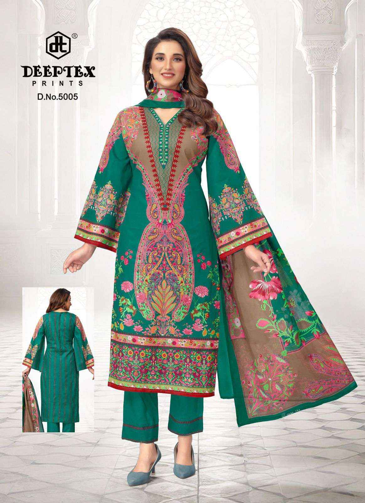 DEEPTEX PRINTS ROOHI ZARA VOL 5 WHOLESALE LAWN COTTON DRESS MATERIAL ( 8 PCS CATALOG )