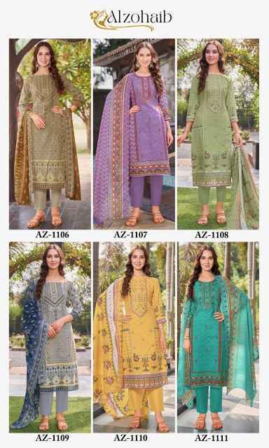 Dohaib AZ Cotton Dress  Material Wholesale Price ( 6 Pcs Catalog )