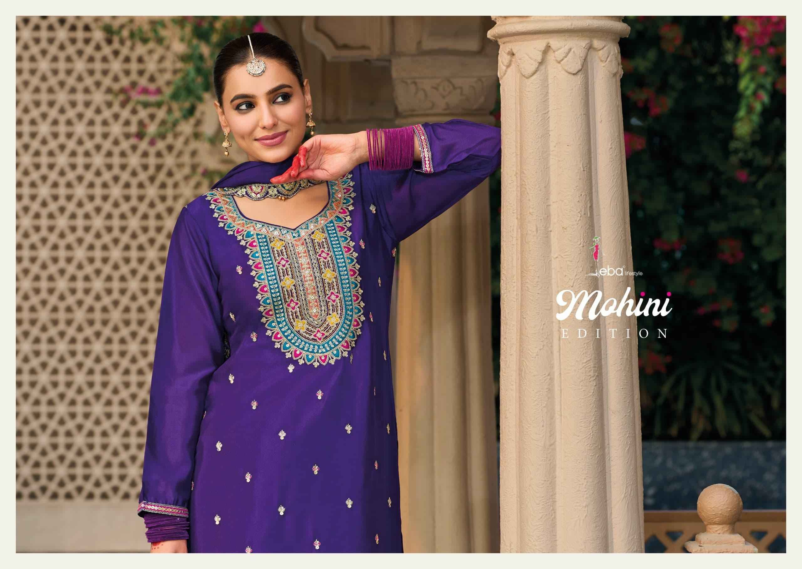 Eba Lifestyle Mohini Readymade Chinon Suit Dress Material Wholesale Price ( 4 Pcs Catalog )