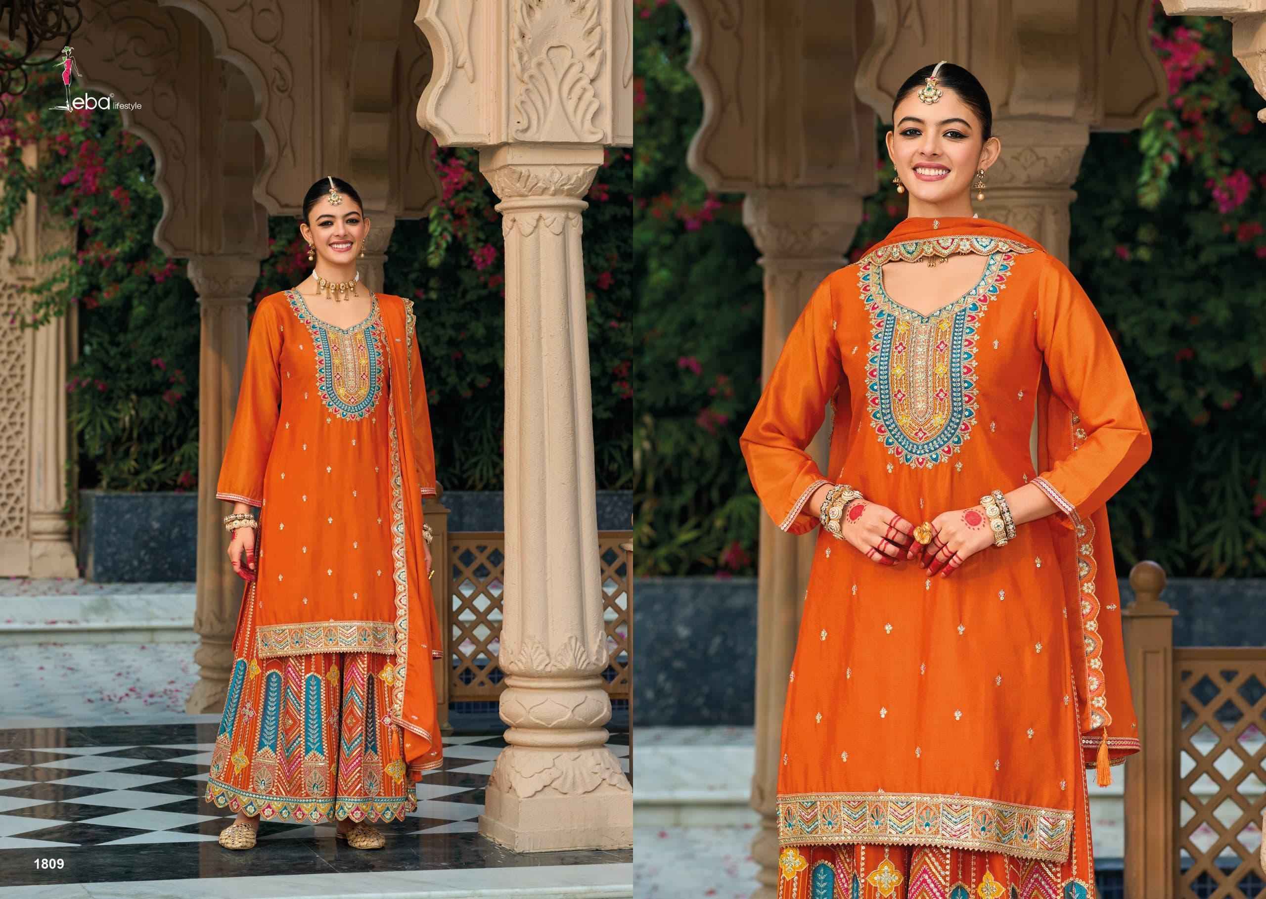 Eba Lifestyle Mohini Readymade Chinon Suit Dress Material Wholesale Price ( 4 Pcs Catalog )