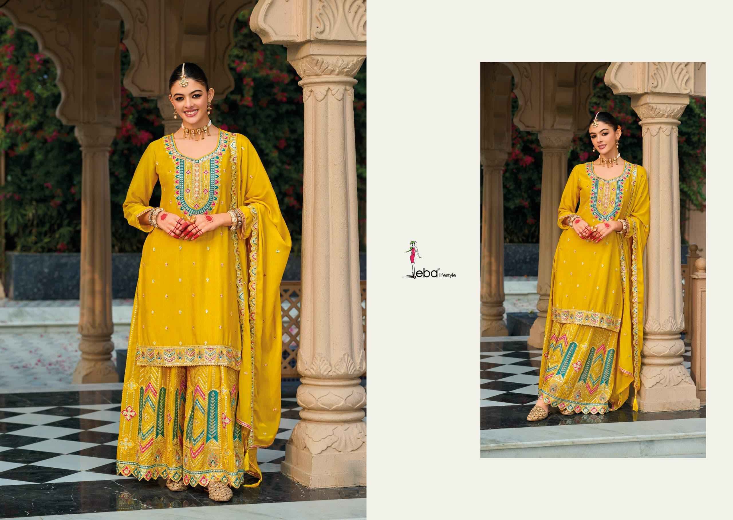 Eba Lifestyle Mohini Readymade Chinon Suit Dress Material Wholesale Price ( 4 Pcs Catalog )