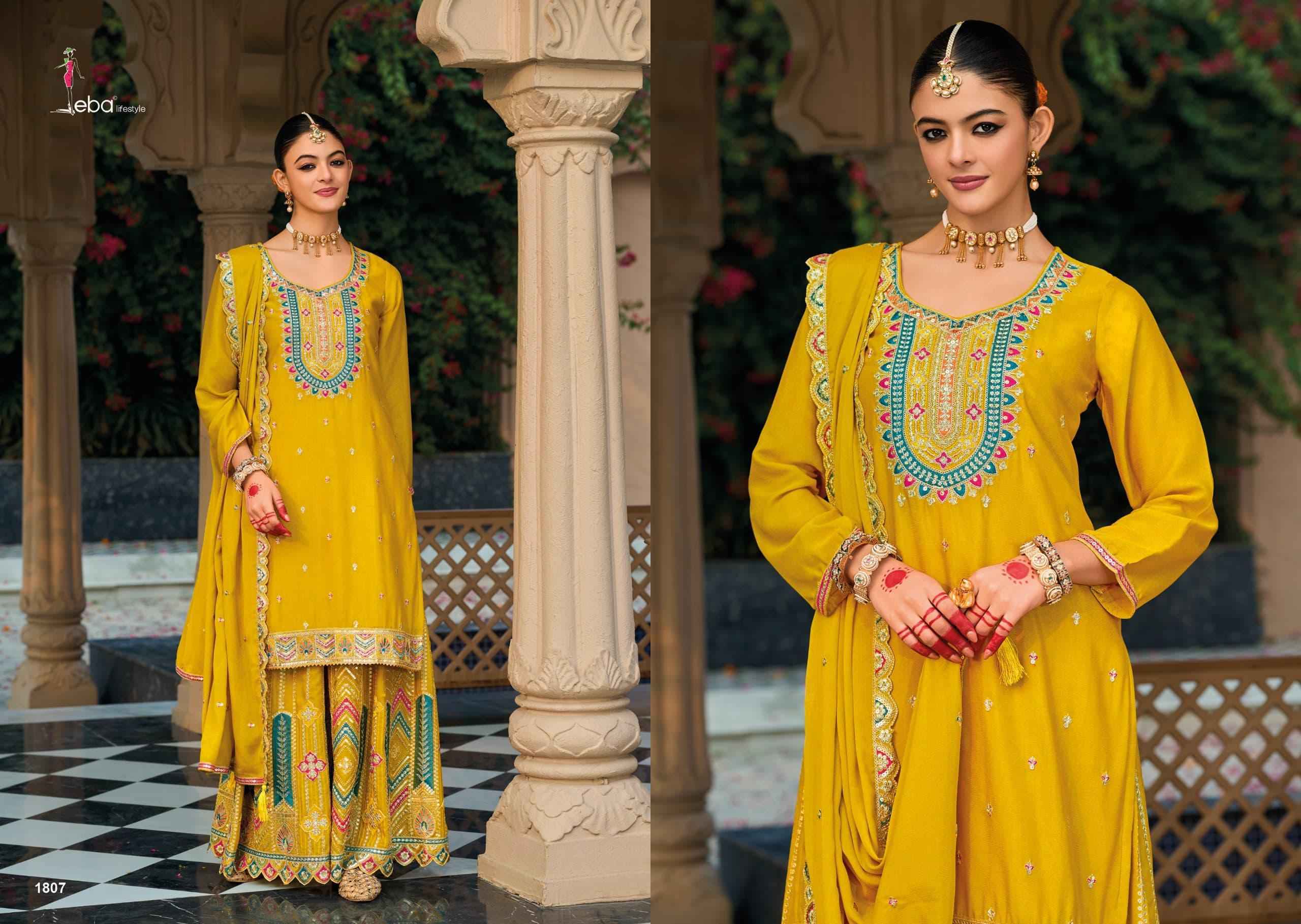 Eba Lifestyle Mohini Readymade Chinon Suit Dress Material Wholesale Price ( 4 Pcs Catalog )