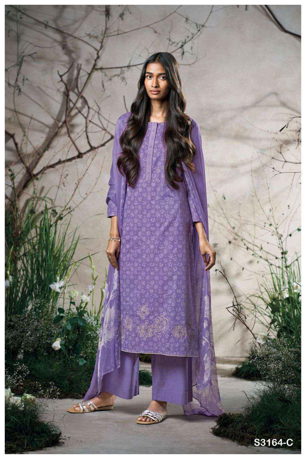 Ganga Arisha 3164 Cotton Dress Material Wholesale Price  ( 4 Pcs Catalog )