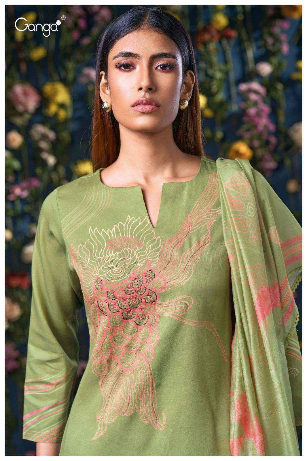 Ganga Fashion Lina 3051 Premium Cotton Satin Suit Dress Material Wholesale Price ( 4 Pcs Catalog )