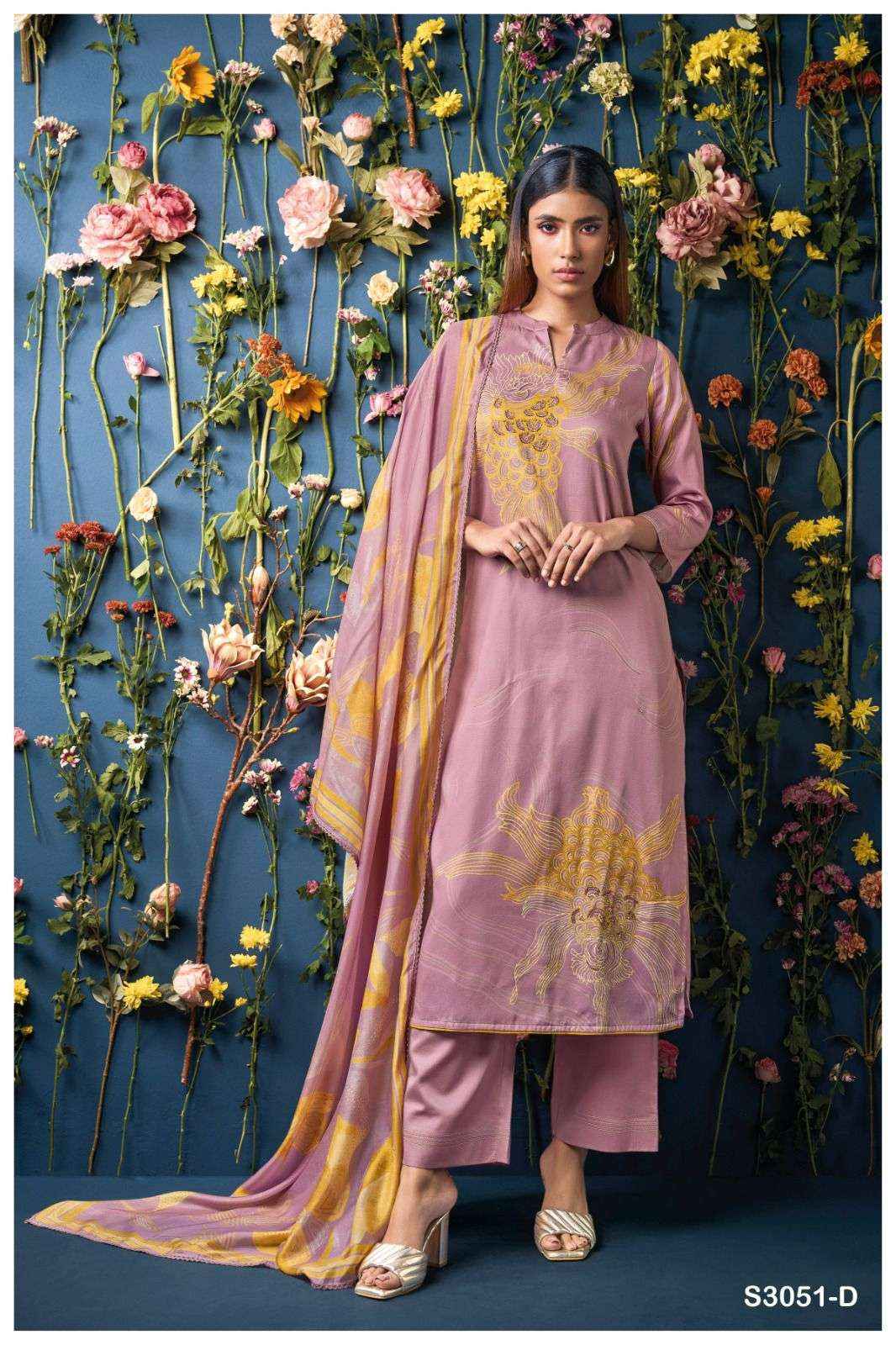 Ganga Fashion Lina 3051 Premium Cotton Satin Suit Dress Material Wholesale Price ( 4 Pcs Catalog )