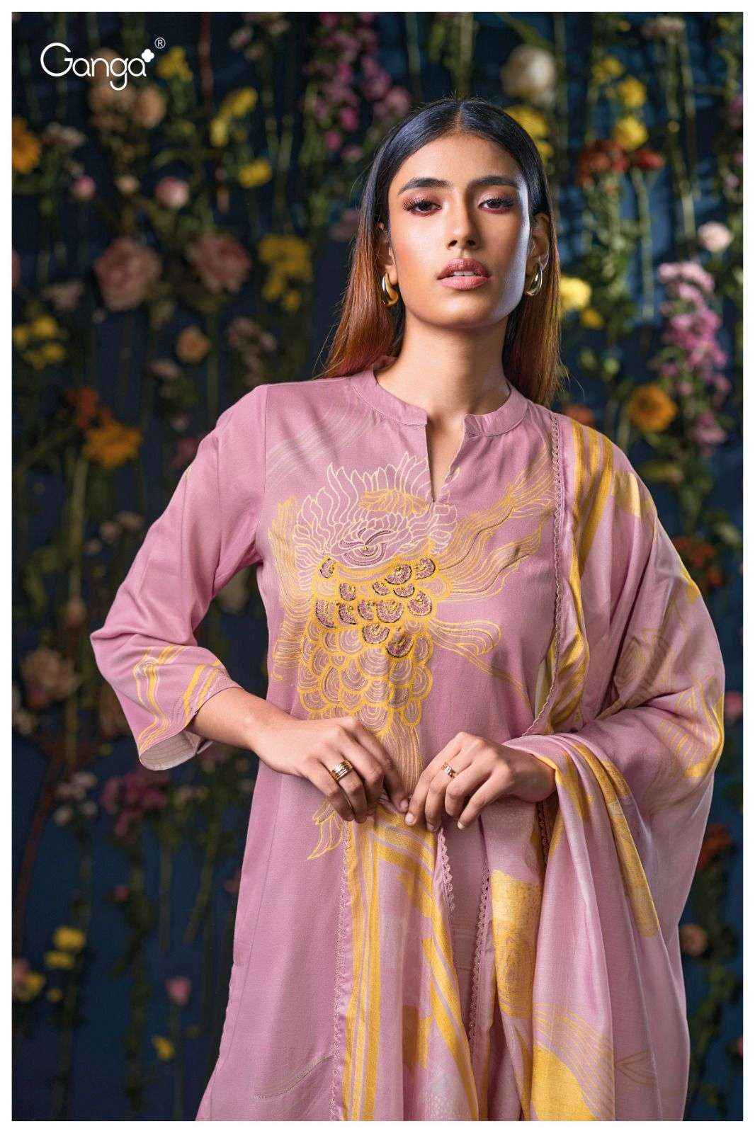 Ganga Fashion Lina 3051 Premium Cotton Satin Suit Dress Material Wholesale Price ( 4 Pcs Catalog )