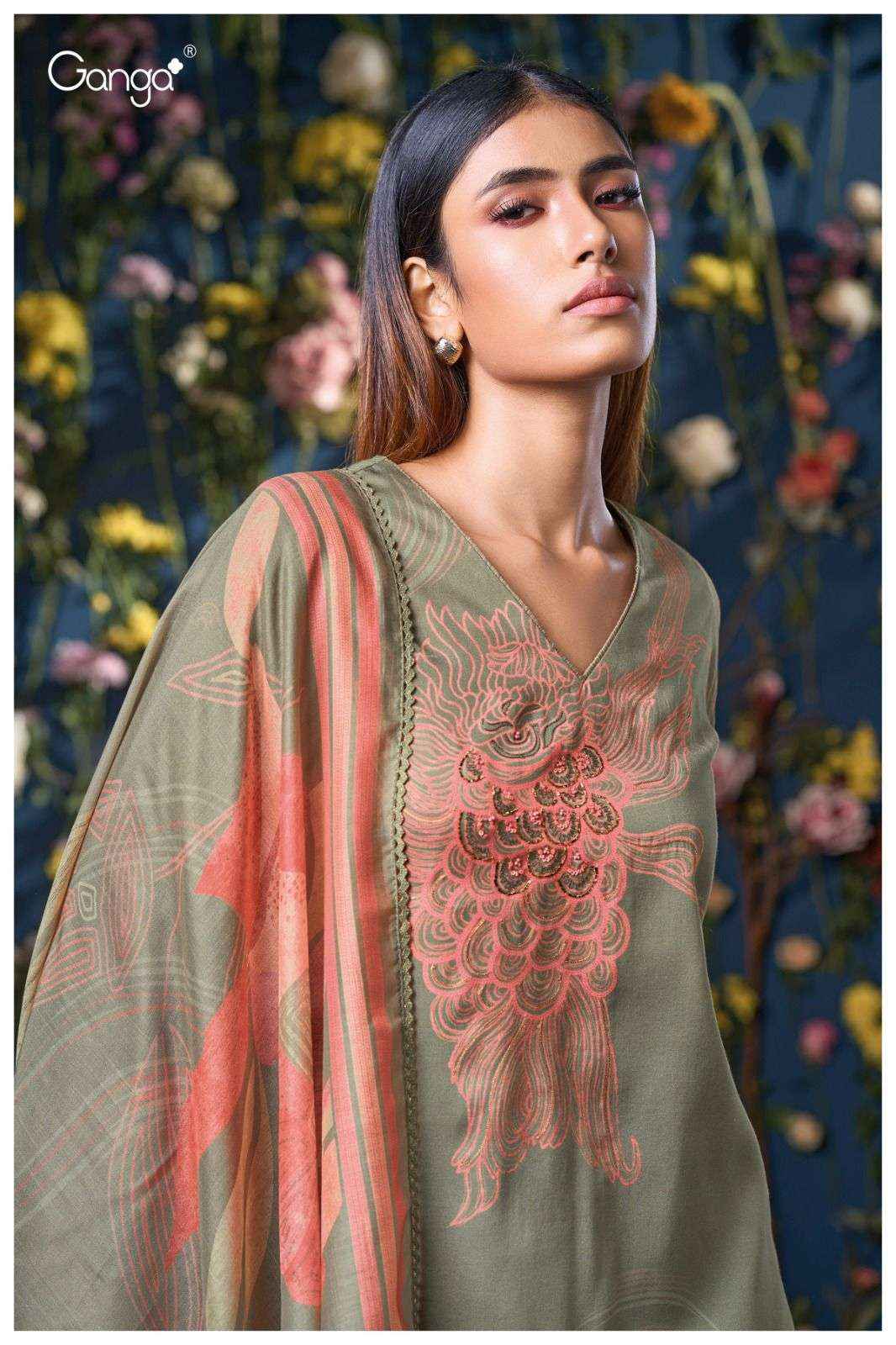 Ganga Fashion Lina 3051 Premium Cotton Satin Suit Dress Material Wholesale Price ( 4 Pcs Catalog )