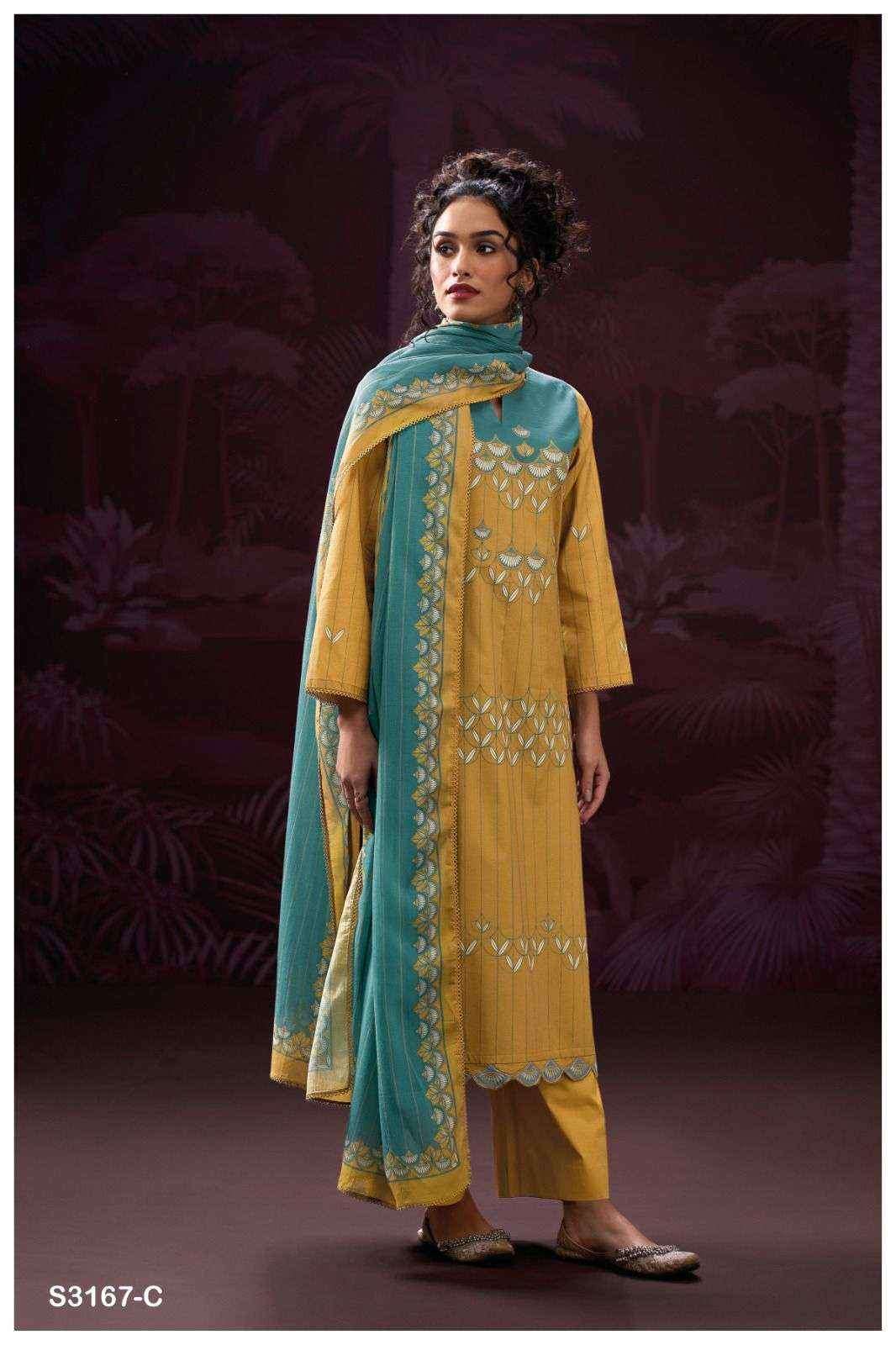 Ganga Sagnika 3167 Cotton Dress Material Wholesale Price ( 4 Pcs Catalog )