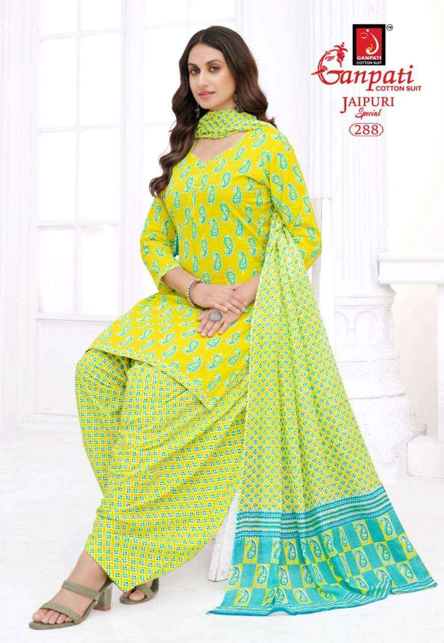 Ganpati Jaipuri Patiyala Special Vol 13 Pure Cotton Dress Material Wholesale Price ( 15 Pcs Catalog )