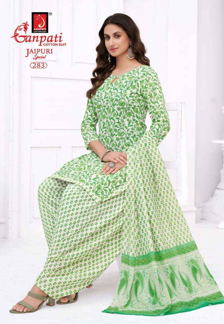 Ganpati Jaipuri Patiyala Special Vol 13 Pure Cotton Dress Material Wholesale Price ( 15 Pcs Catalog )