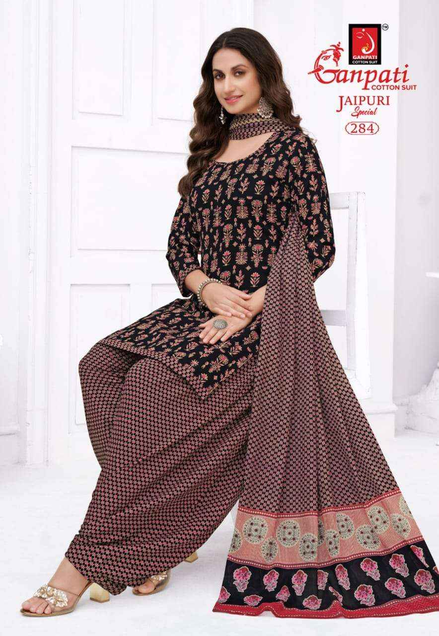 Ganpati Jaipuri Patiyala Special Vol 13 Pure Cotton Dress Material Wholesale Price ( 15 Pcs Catalog )