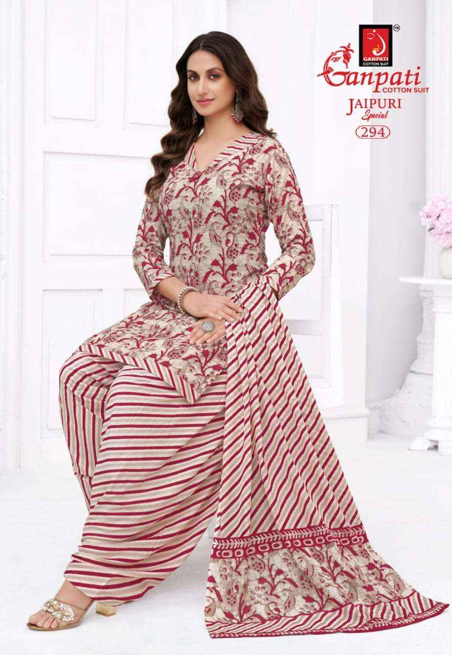 Ganpati Jaipuri Patiyala Special Vol 13 Pure Cotton Dress Material Wholesale Price ( 15 Pcs Catalog )