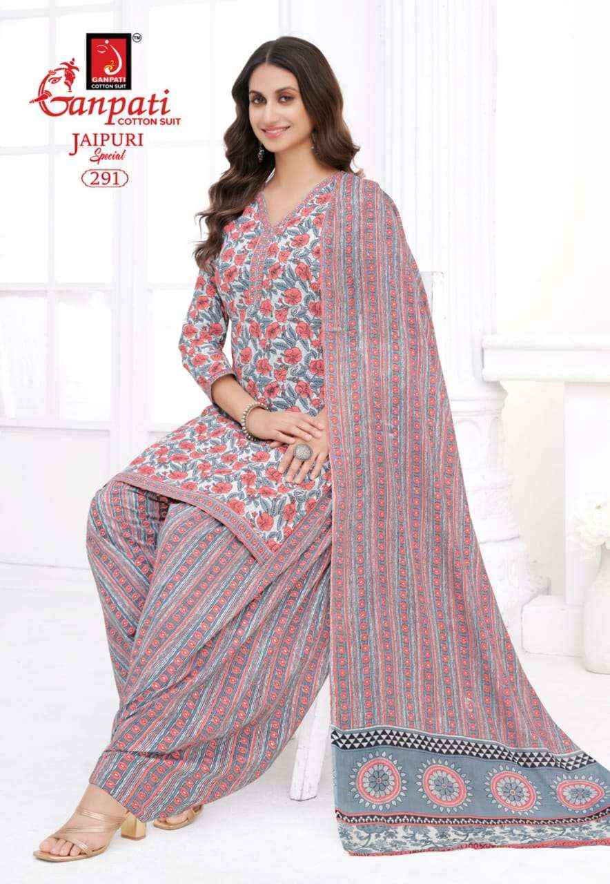 Ganpati Jaipuri Patiyala Special Vol 13 Pure Cotton Dress Material Wholesale Price ( 15 Pcs Catalog )