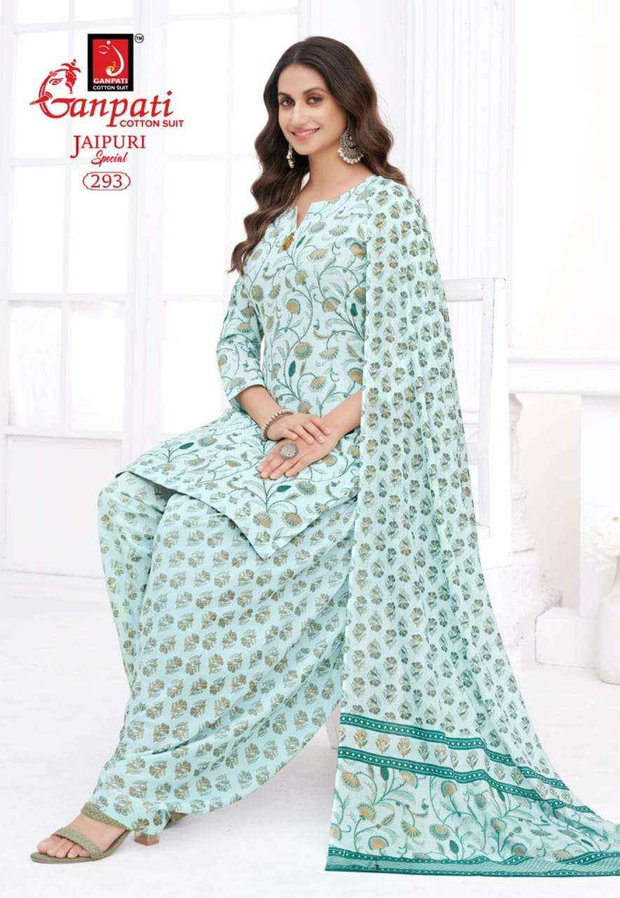 Ganpati Jaipuri Patiyala Special Vol 13 Pure Cotton Dress Material Wholesale Price ( 15 Pcs Catalog )