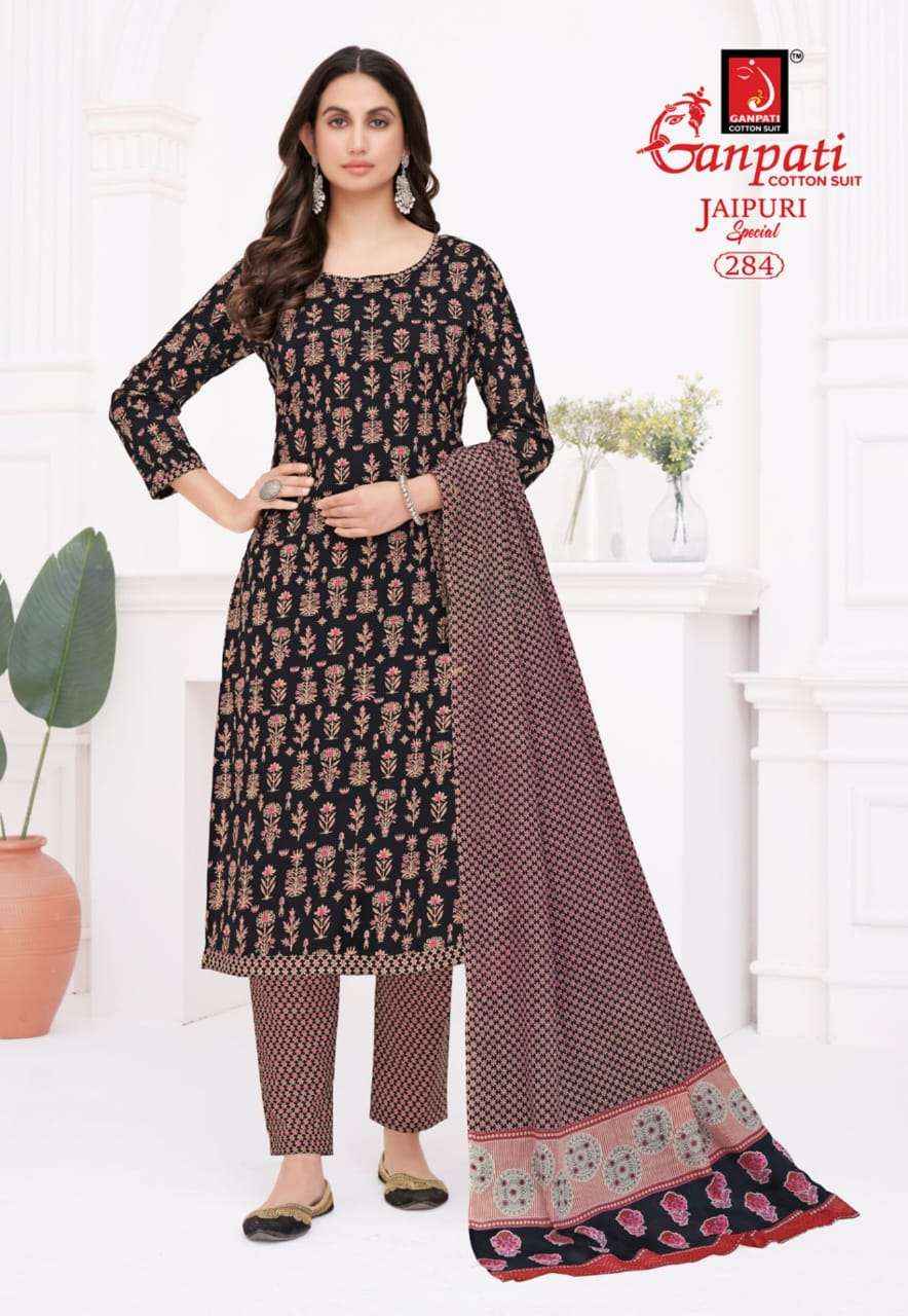 Ganpati Jaipuri Special Vol 13 Unstitch Cotton Suit Dress Material Wholesale Price ( 15 Pcs Catalog )