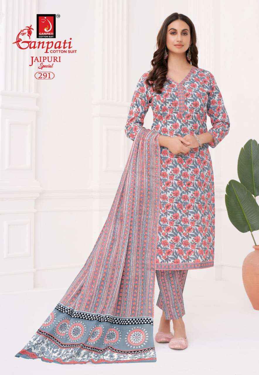 Ganpati Jaipuri Special Vol 13 Unstitch Cotton Suit Dress Material Wholesale Price ( 15 Pcs Catalog )