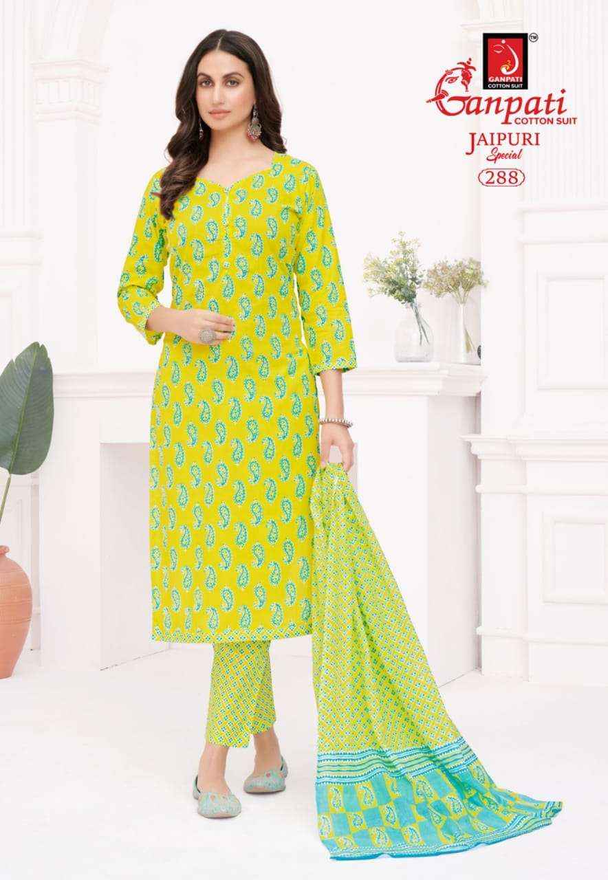 Ganpati Jaipuri Special Vol 13 Unstitch Cotton Suit Dress Material Wholesale Price ( 15 Pcs Catalog )