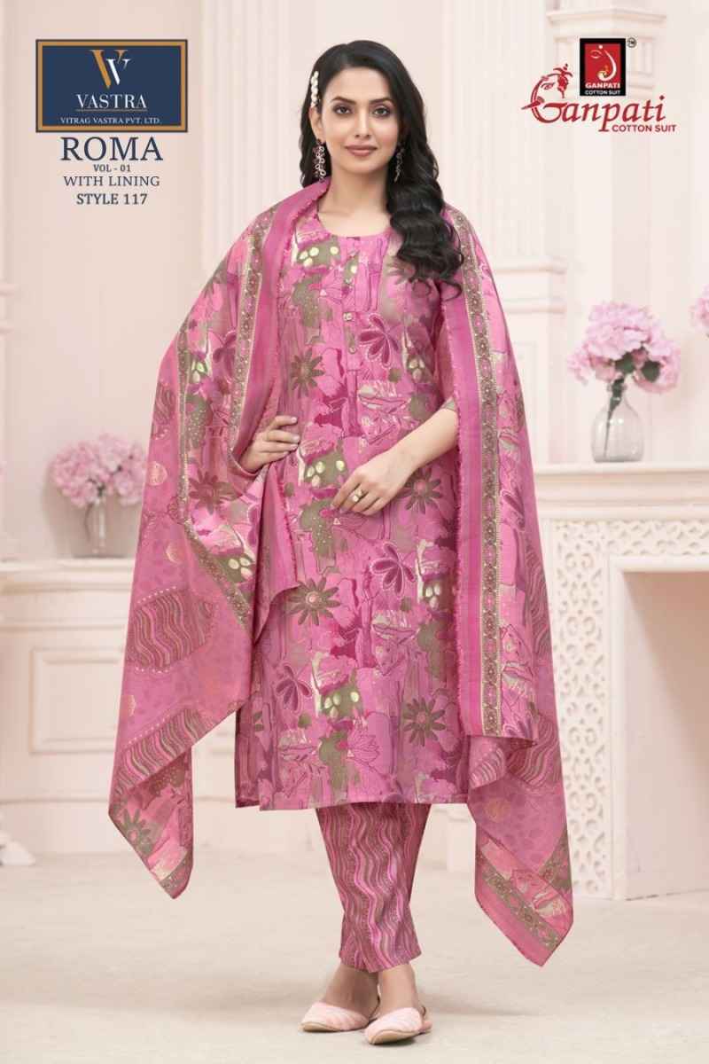 Ganpati Roma Vol 1 Readymade Mexican Silk Set Wholesale Price ( 15 Pcs Catalog )