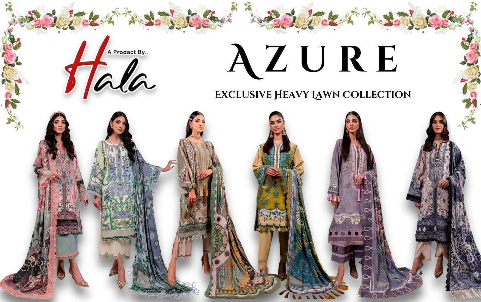 Hala Azure Vol 1 Readymade Lawn Cotton Suit Wholesale Price ( 6 Pcs Catalog )