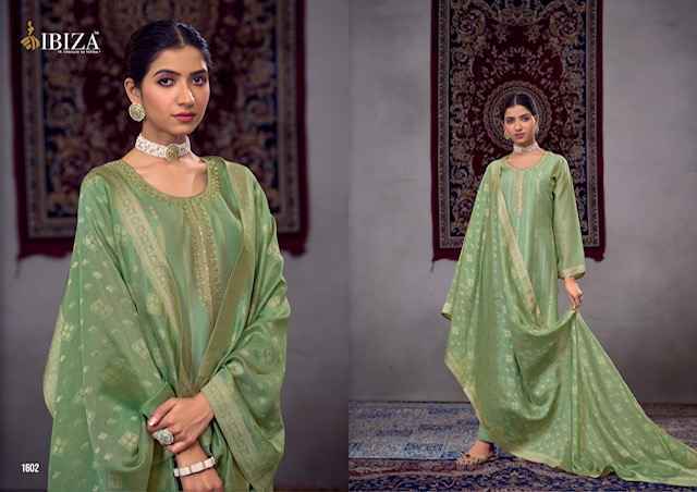 Ibiza Kalika Silk Jacquard Dress Material Wholesale Price ( 4 Pcs Catalog )