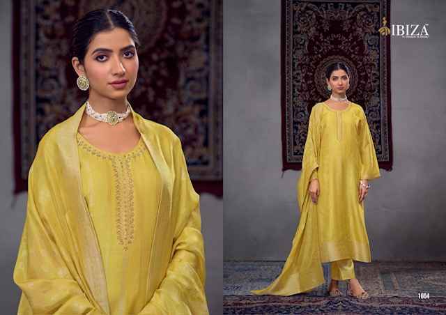 Ibiza Kalika Silk Jacquard Dress Material Wholesale Price ( 4 Pcs Catalog )