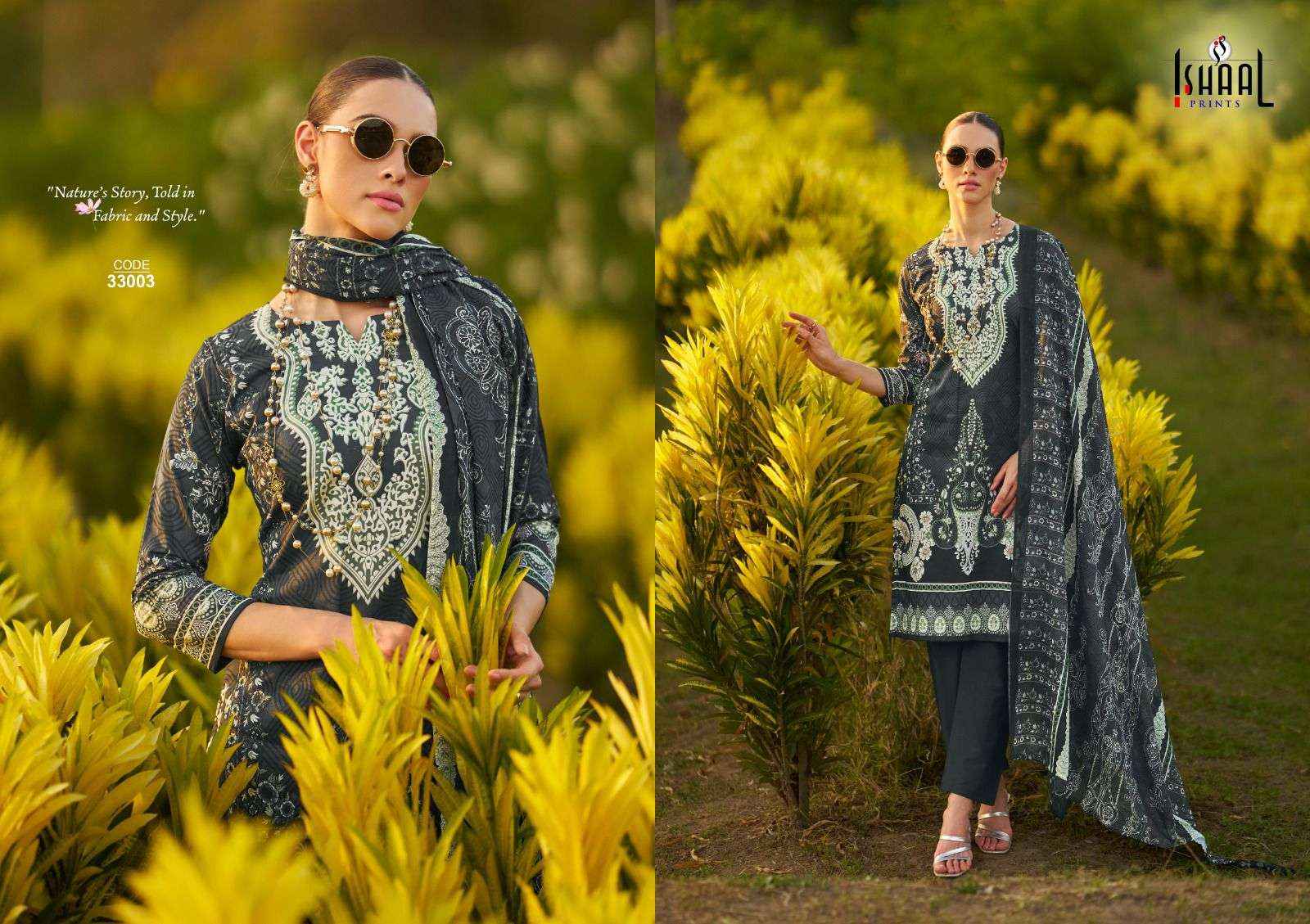 ISHAAL PRINTS GULMOHAR VOL 33 WHOLESALE LAWN COTTON DRESS MATERIAL ( 10 PCS CATALOG )