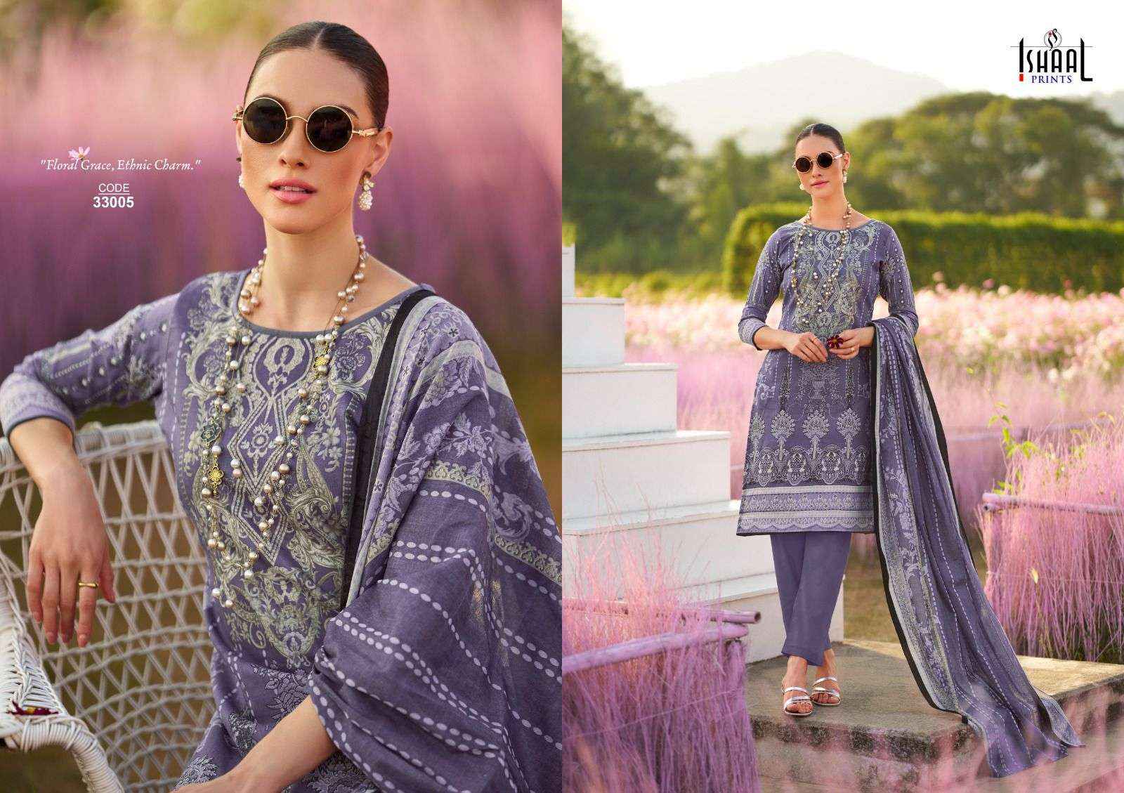 ISHAAL PRINTS GULMOHAR VOL 33 WHOLESALE LAWN COTTON DRESS MATERIAL ( 10 PCS CATALOG )