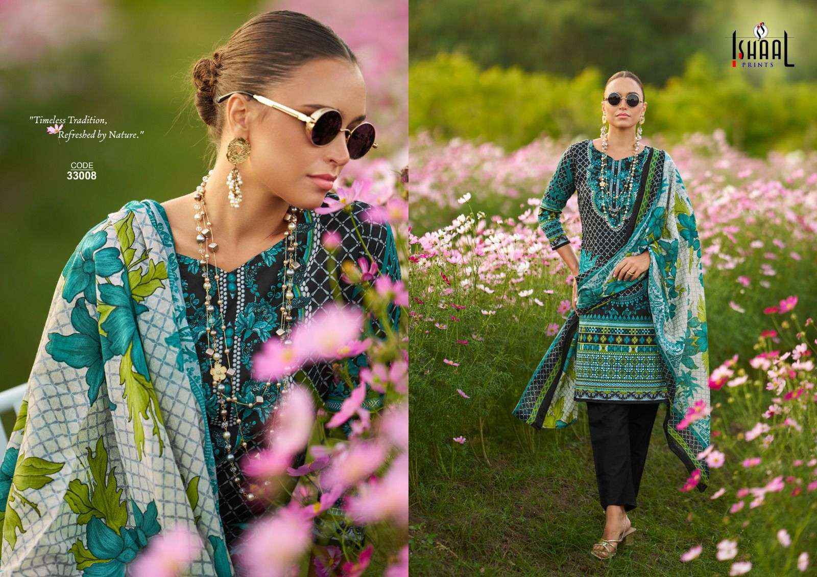 ISHAAL PRINTS GULMOHAR VOL 33 WHOLESALE LAWN COTTON DRESS MATERIAL ( 10 PCS CATALOG )