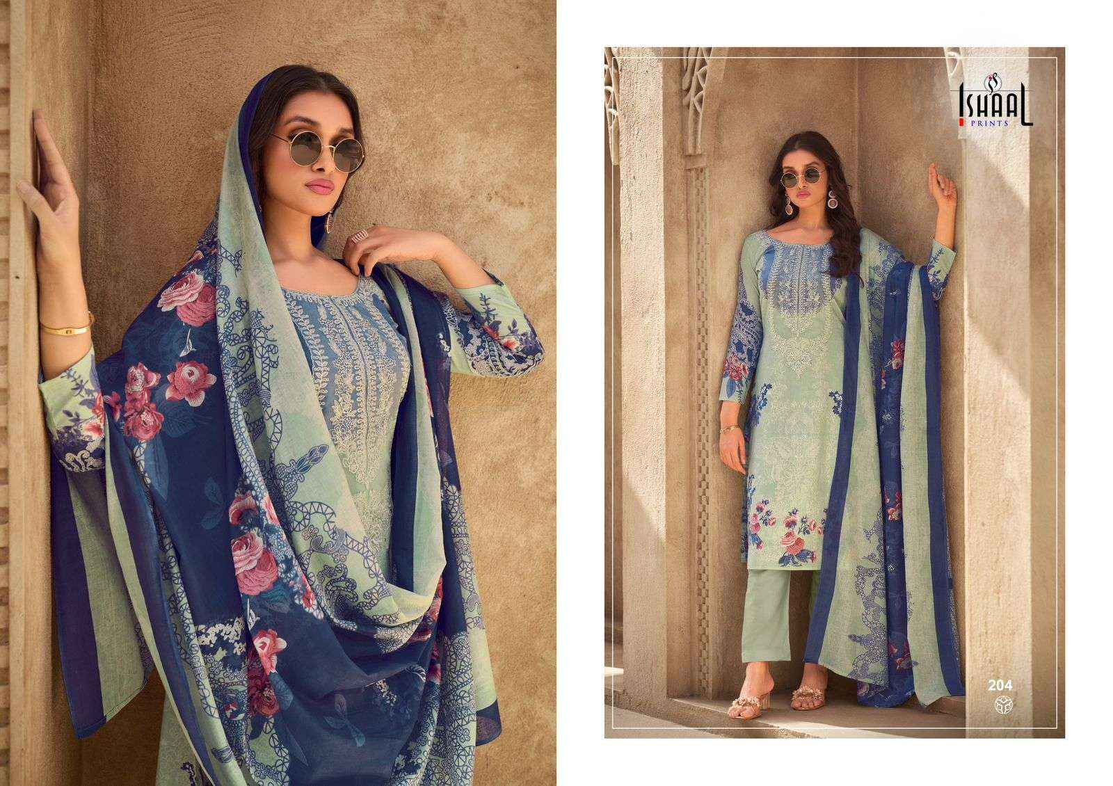 ISHAAL PRINTS MARIA VOL 2 LAWN COTTON FANCY SUIT DRESS MATERIAL MATERIAL WHOLESALE PRICE ( 8 PCS CATALOG )