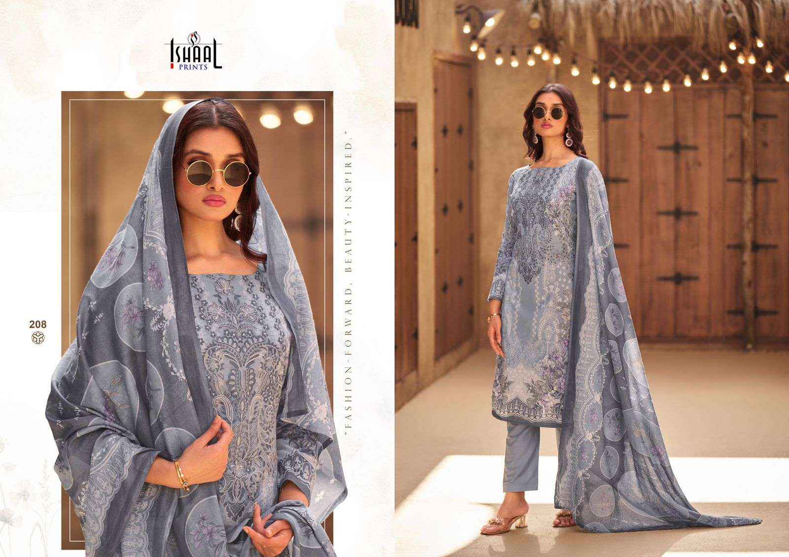 ISHAAL PRINTS MARIA VOL 2 LAWN COTTON FANCY SUIT DRESS MATERIAL MATERIAL WHOLESALE PRICE ( 8 PCS CATALOG )