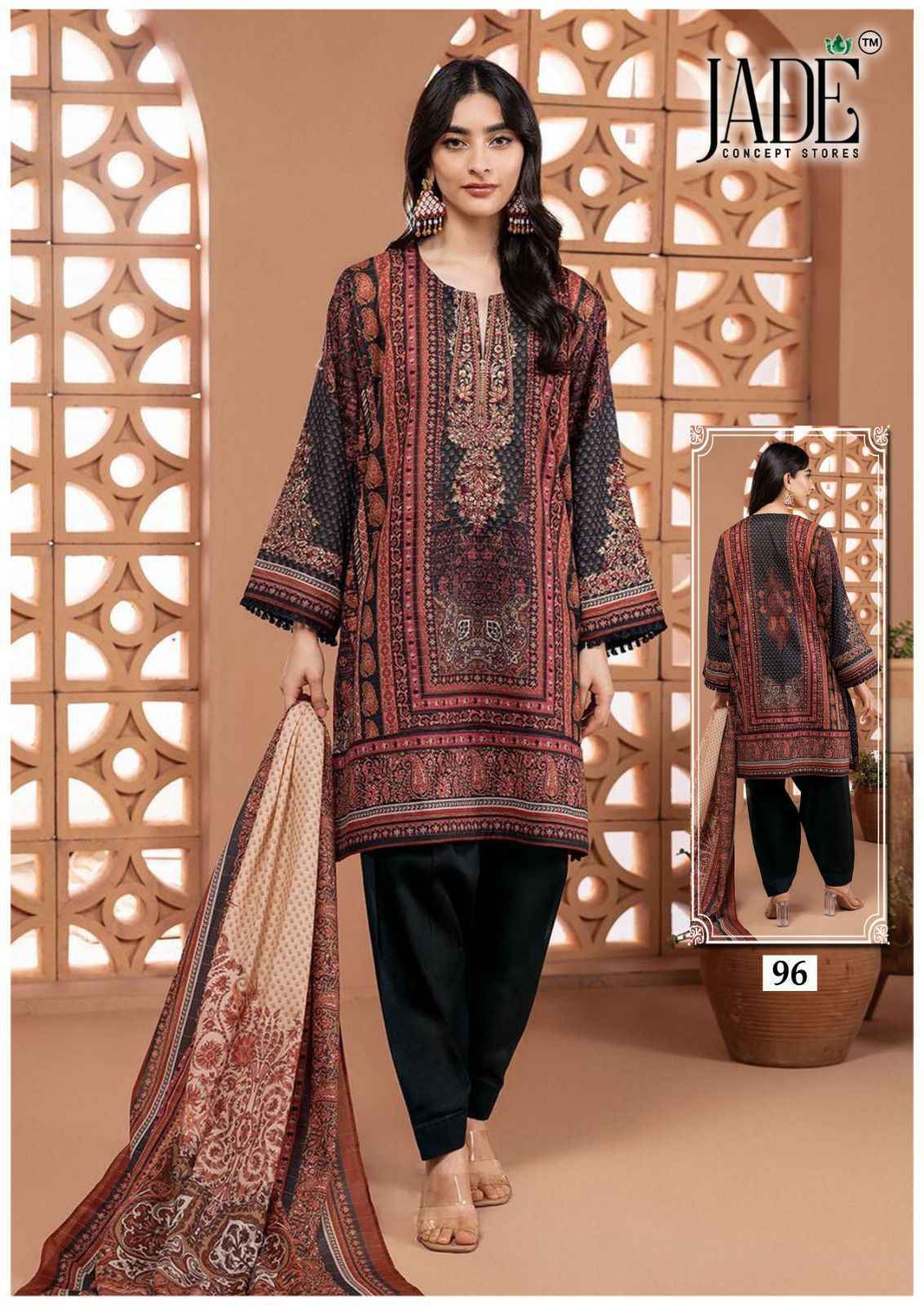 Jade Chevron Vol 10 Lawn Cotton Dress Material Wholesale Price ( 6 Pcs Catalog )