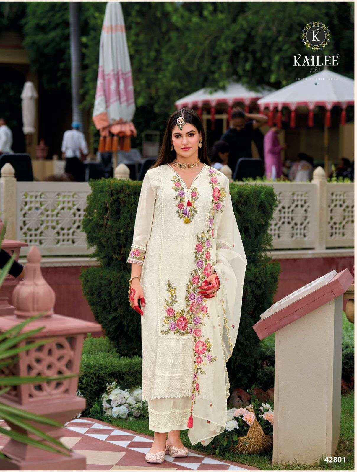 KAILEE FASHION ALFAZ WHOLESALE PRICE VISCOSE READYMADE SUITS ( 6 PCS CATALOG )