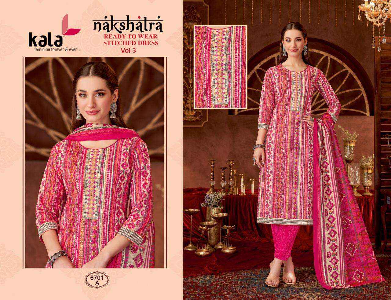 Kala Nakshatra Vol 3 Readymade Cotton Dress Material Wholesale Price ( 12 Pcs Catalog )