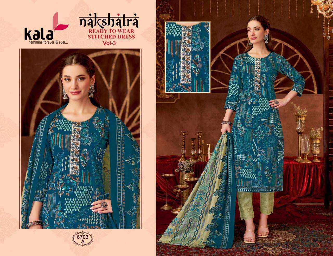 Kala Nakshatra Vol 3 Readymade Cotton Dress Material Wholesale Price ( 12 Pcs Catalog )