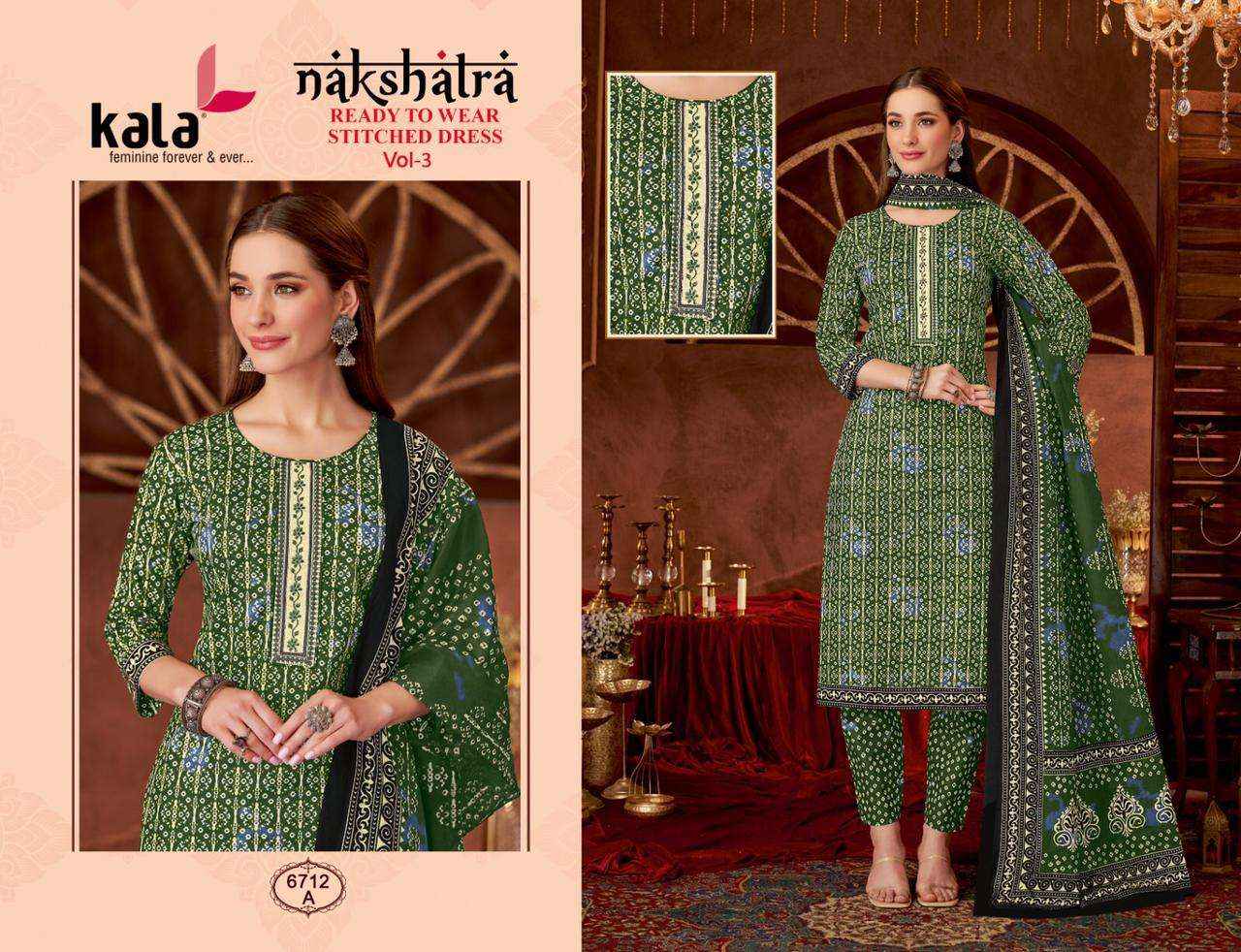 Kala Nakshatra Vol 3 Readymade Cotton Dress Material Wholesale Price ( 12 Pcs Catalog )