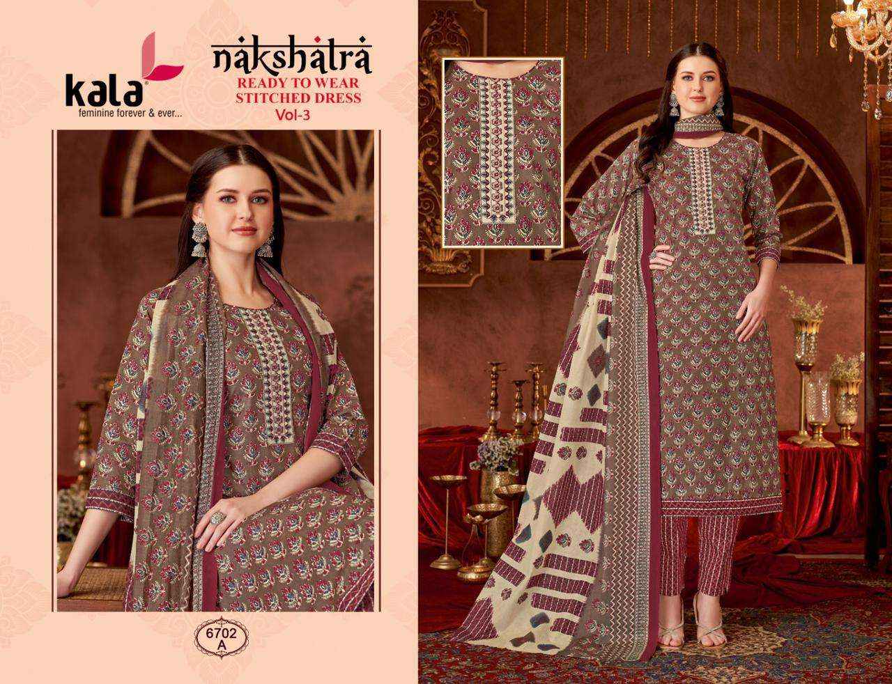 Kala Nakshatra Vol 3 Readymade Cotton Dress Material Wholesale Price ( 12 Pcs Catalog )