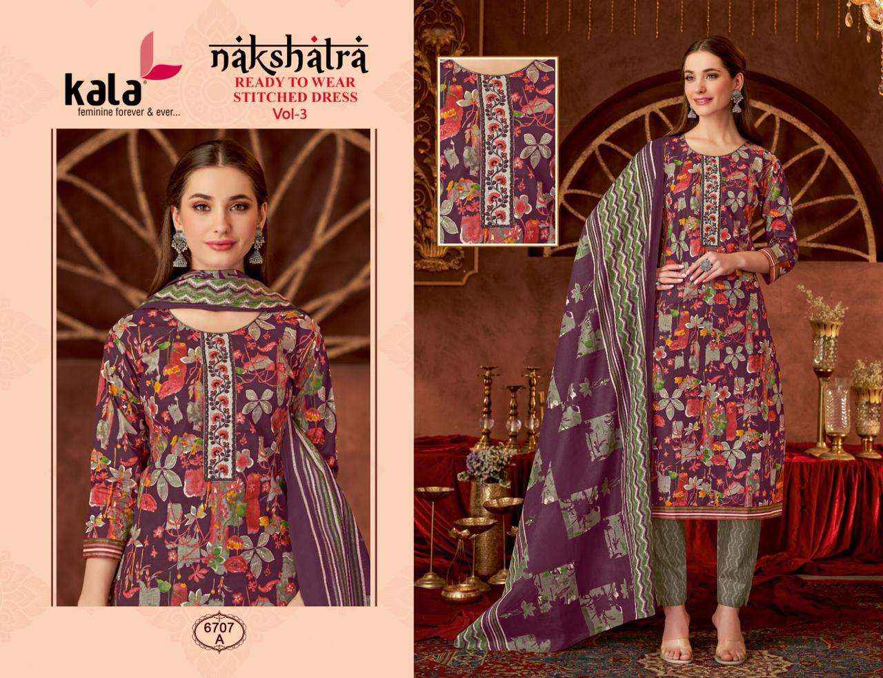 Kala Nakshatra Vol 3 Readymade Cotton Dress Material Wholesale Price ( 12 Pcs Catalog )