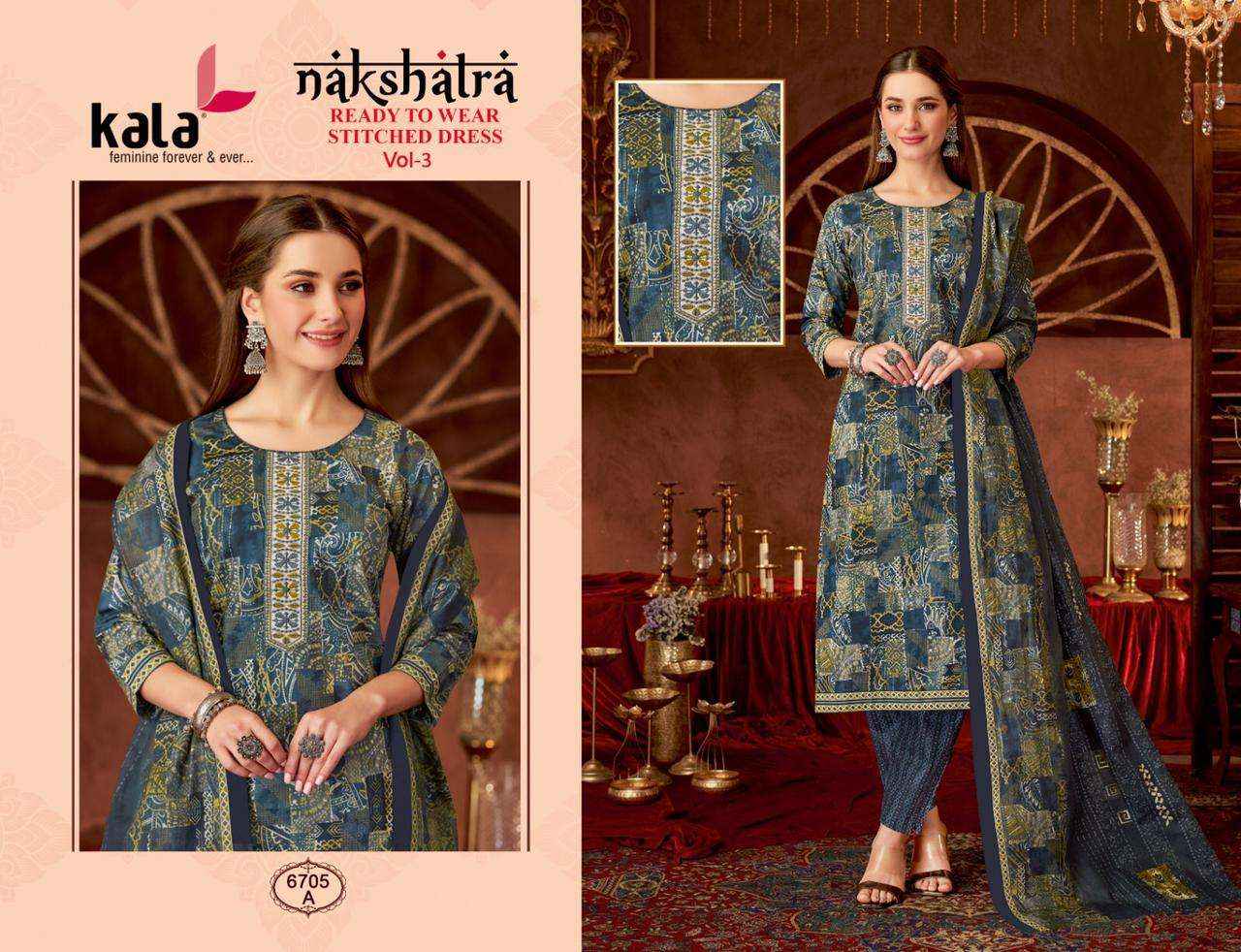 Kala Nakshatra Vol 3 Readymade Cotton Dress Material Wholesale Price ( 12 Pcs Catalog )