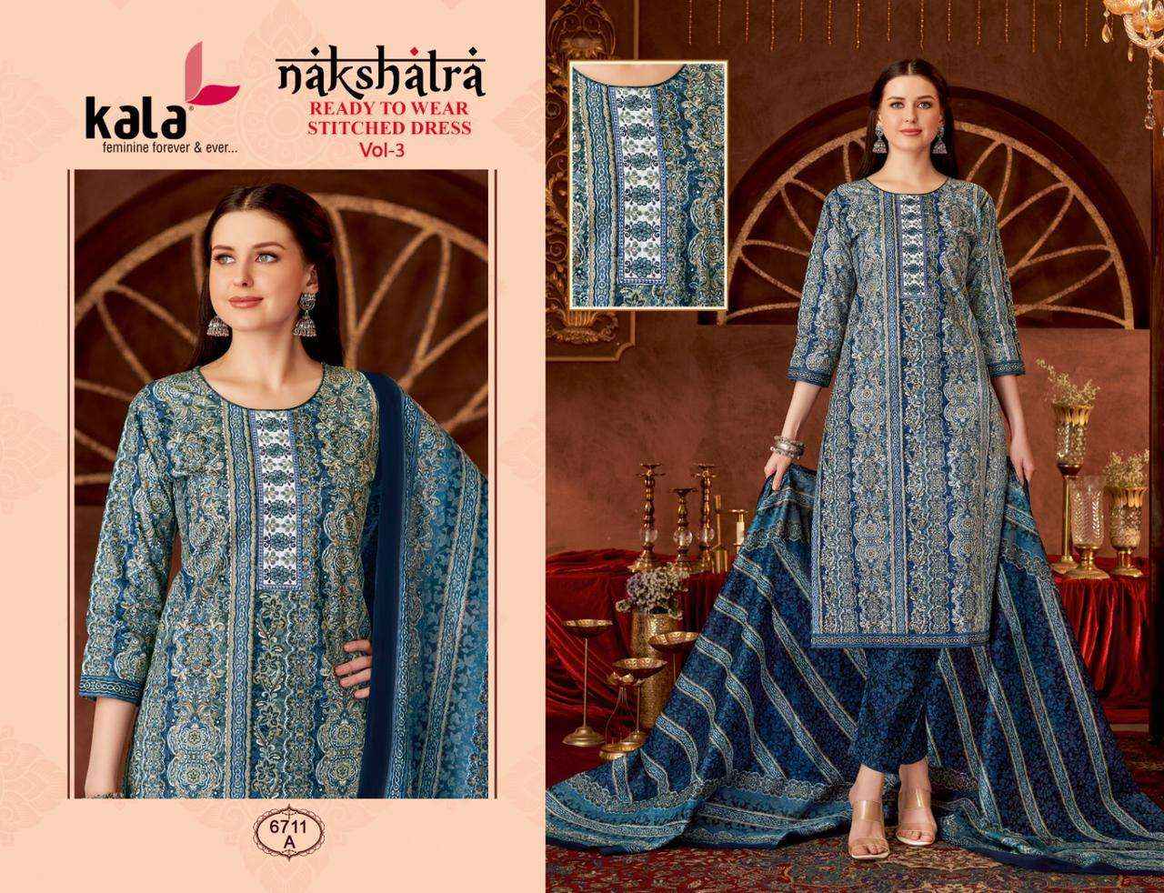 Kala Nakshatra Vol 3 Readymade Cotton Dress Material Wholesale Price ( 12 Pcs Catalog )