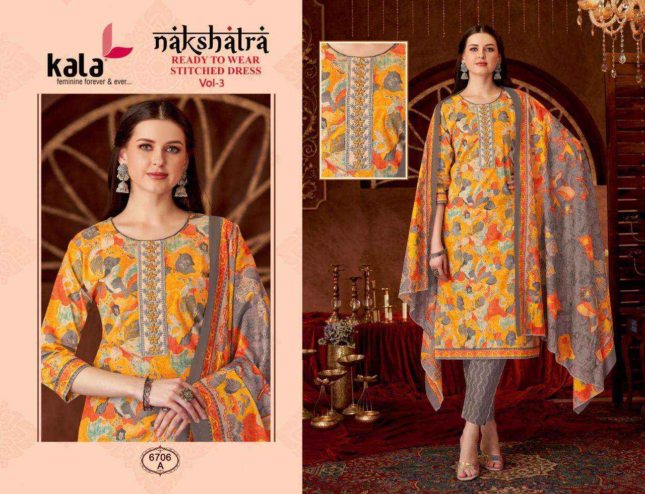 Kala Nakshatra Vol 3 Readymade Cotton Dress Material Wholesale Price ( 12 Pcs Catalog )