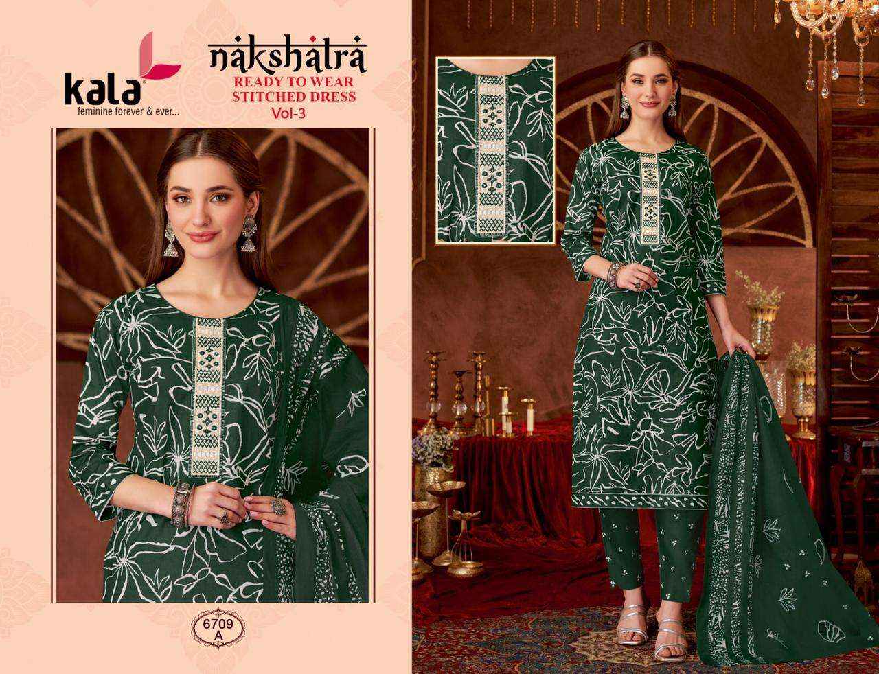 Kala Nakshatra Vol 3 Readymade Cotton Dress Material Wholesale Price ( 12 Pcs Catalog )