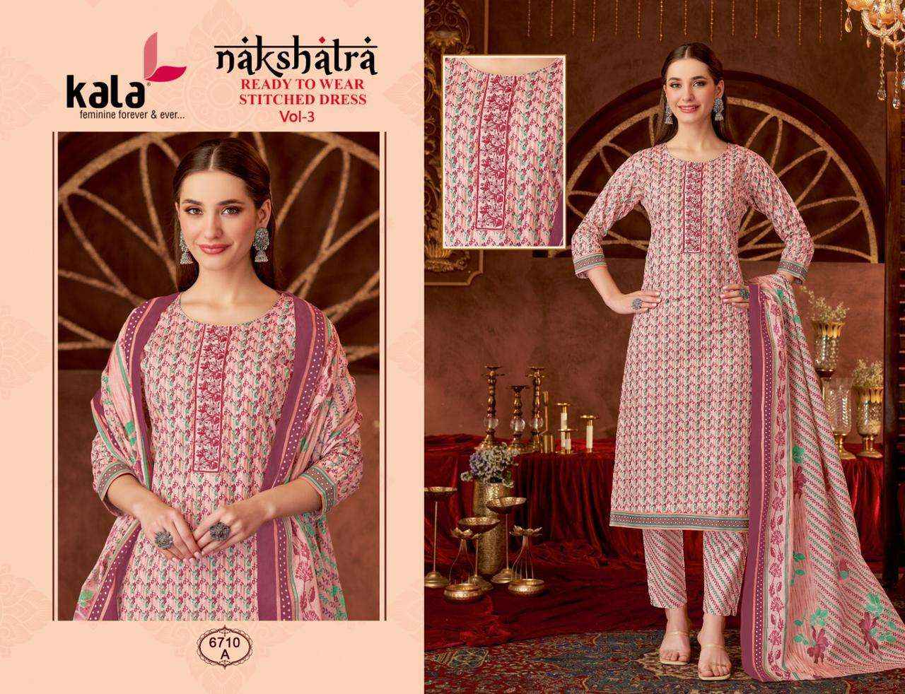 Kala Nakshatra Vol 3 Readymade Cotton Dress Material Wholesale Price ( 12 Pcs Catalog )