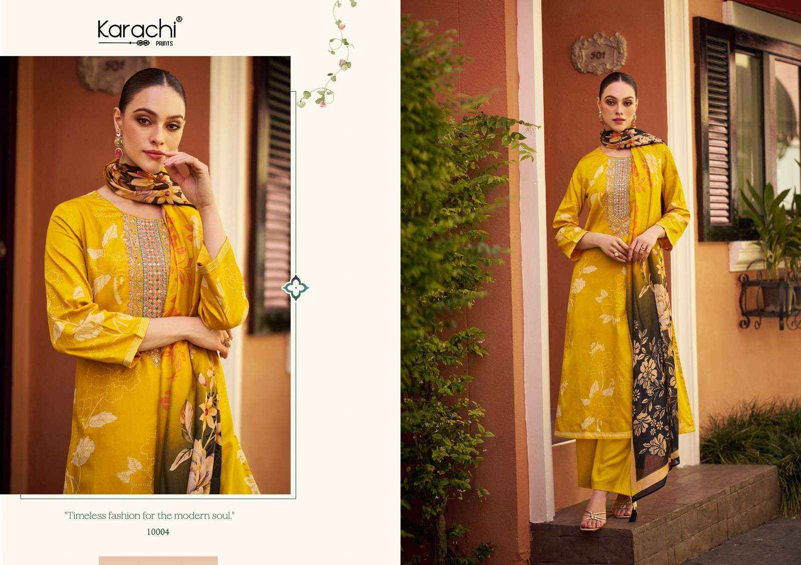 Karachi Prints Kesar Aaliyah Pure Jam Satin Suit Dress Material Wholesale Price ( 6 Pcs Catalog )